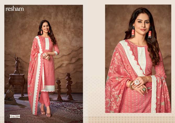 Skt Resham Printed Cotton Dress Material Catalog
